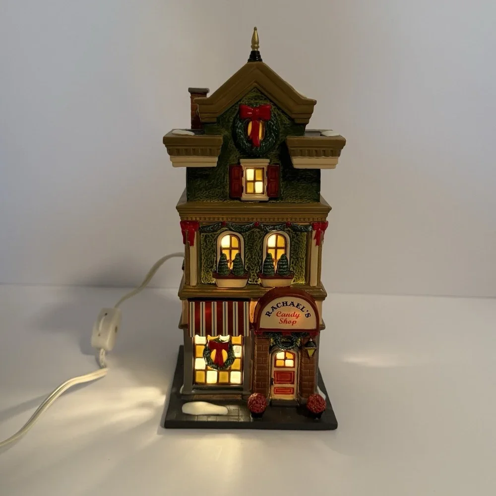 Dept 56 Christmas In The City Series Rachael's Candy Shop Retired Tested Working